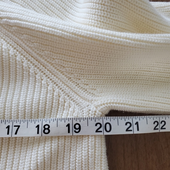 Talbots Womens Knit Cardigan Sweater Size M Button Front Cream Neutral Old Money - Picture 10 of 12